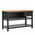 Banco da lavoro 160 x 60 x 90 cm in acciaio nero e legno con cassetto stile industriale