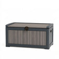 Cassapanca contenitore 120 x 60 x 60 cm in resina grigio antracite da esterno con coperchio
