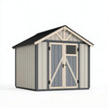 Casetta da giardino 300 x 240 x 250 cm in legno grigio con tetto in metallo stile rustico